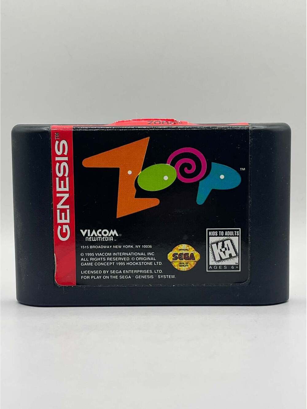 Zoop Vintage 1995 Sega Genesis Video Game Cartridge Untested Original Retro
